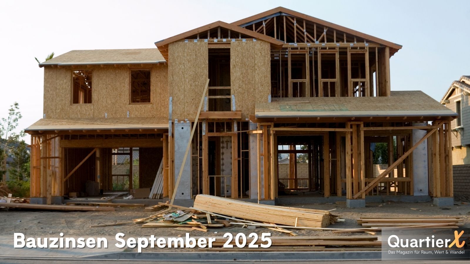 Bauzinsen aktuell im DACH-Vergleich September 2025 - ein QuartierX Bericht