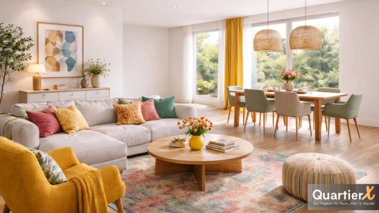Offenen Wohn und Essbereich mit Raumzonen gestalten - QuartierX Magazin